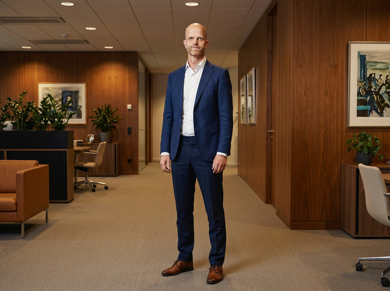 Marineblå Dressbukse